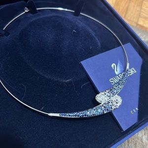 Swarovski Blue Crystal Choker with Hook Clasp